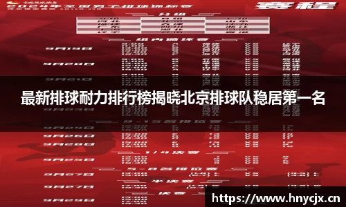 最新排球耐力排行榜揭晓北京排球队稳居第一名
